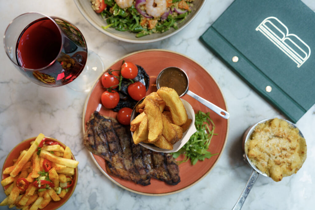 a dinner meal at black ivy hotel